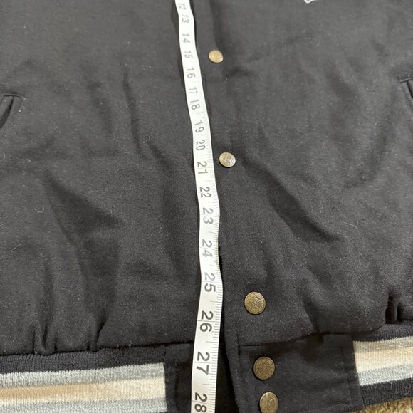 Vtg Steve & Barrys Hip Hop Embroidered America Pleather Varsity Club Jacket XL - Picture 6 of 7